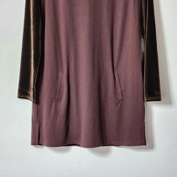 Soft Surroundings Women's Velvet Sleeve Tunic Blouse Size Small - Picture 3 of 5